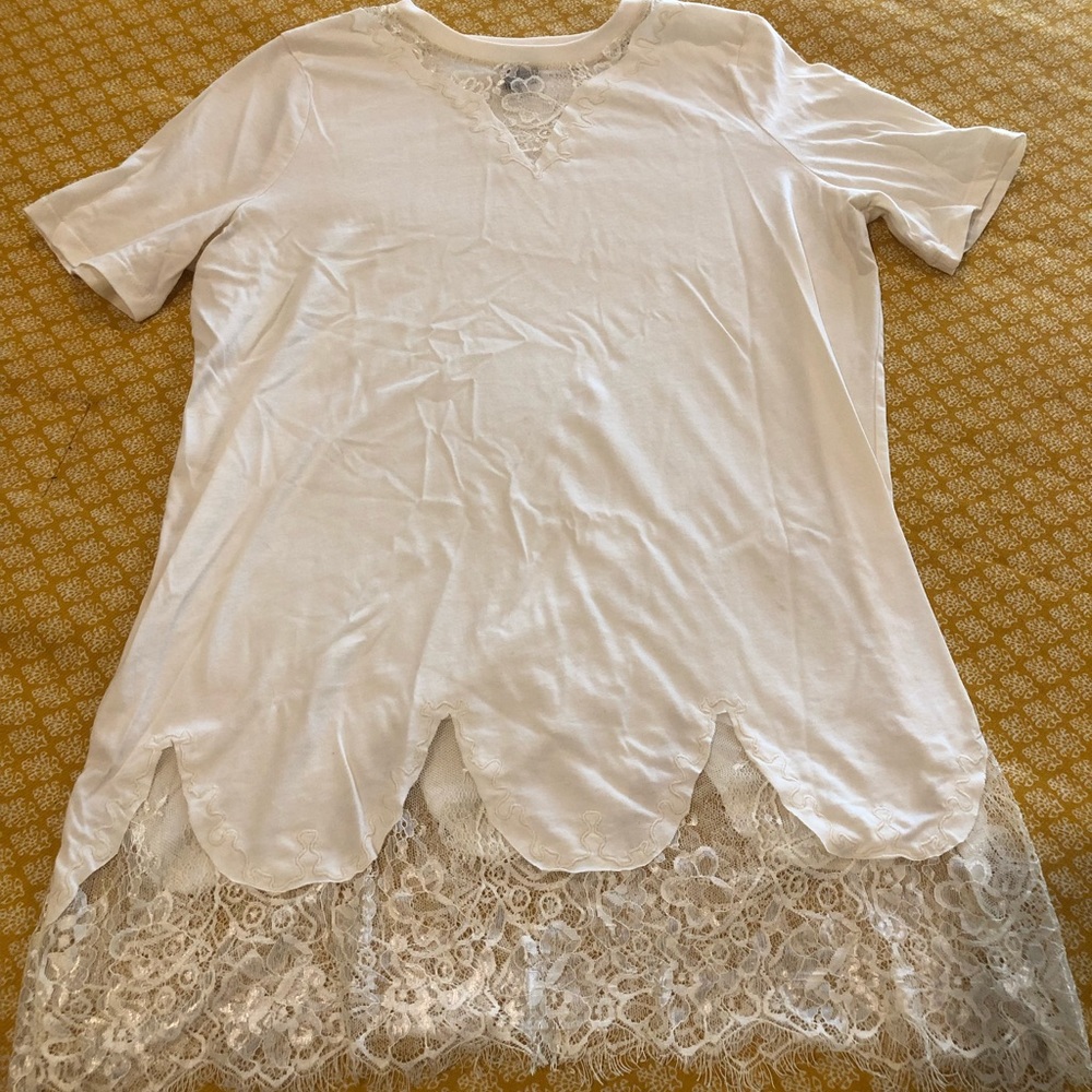 ASOS Maternity lace mix longline t-shirt